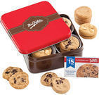 Mrs. Fields Cookie Tin + $15 GC