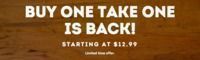 Olive Garden - Buy 1, Take 1 for $12.99 (In-Store)