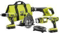 5-Tool Ryobi 18V Lithium-Ion Cordless Combo Kit