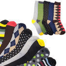 Men's Multi-Colored Casual Socks w/ Gift Box 5-Pack