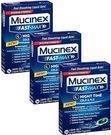 3x Mucinex Fast-Max Liquid Gels 16-Count Packs