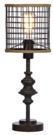 Metal and Burlap Edison Lamp