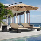 Hanging 10' Tan Patio Umbrella