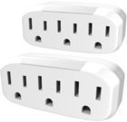 2-Pack: Stanley 3-Outlet Automatic Night Light Wall Adapter