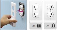 Snap-On Outlet Cover Plate with Dual USB Ports