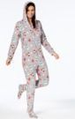 Women's Holiday Happy Gnomes Footed Pajamas