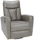 Monarch Specialties Bonded Leather Swivel Glider Recliner