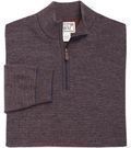 1905 Collection Men's Lambswool Stripe Quarter-Zip Sweater