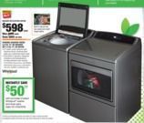 Whirlpool 4.8 cu. ft. HE Top Load Washer + Dryer $598.50 Ea