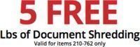 Office Depot - 5lbs Free Document Shredding