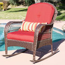 Best Choice Products: Wicker Rocking Chair w/ Cushions