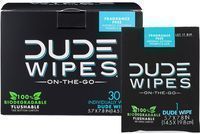 Dude Wipes Individually Wrapped Flushable Wet Wipes 30-Pack