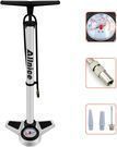 Jhua Bike Pump w/ Gauge, Needles, Presta/Schrader Valves