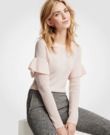 Petite Flounce Sleeve Sweater