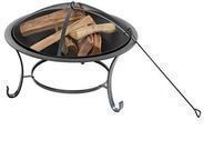 Sun Joe SJFP30 30 Steel Fire Pit w/ Dome Screen and Poker