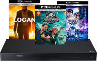 LG 4K Blu-ray Player + 3 Movies + Logitech Harmony Remote
