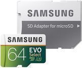 64GB Samsung EVO Select U3 microSDXC Memory Card w/ Adapter