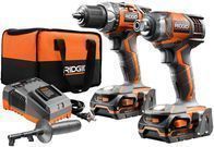 RIDGID 18V Lithium Cordless Drill/Driver 2-Tool Combo Kit
